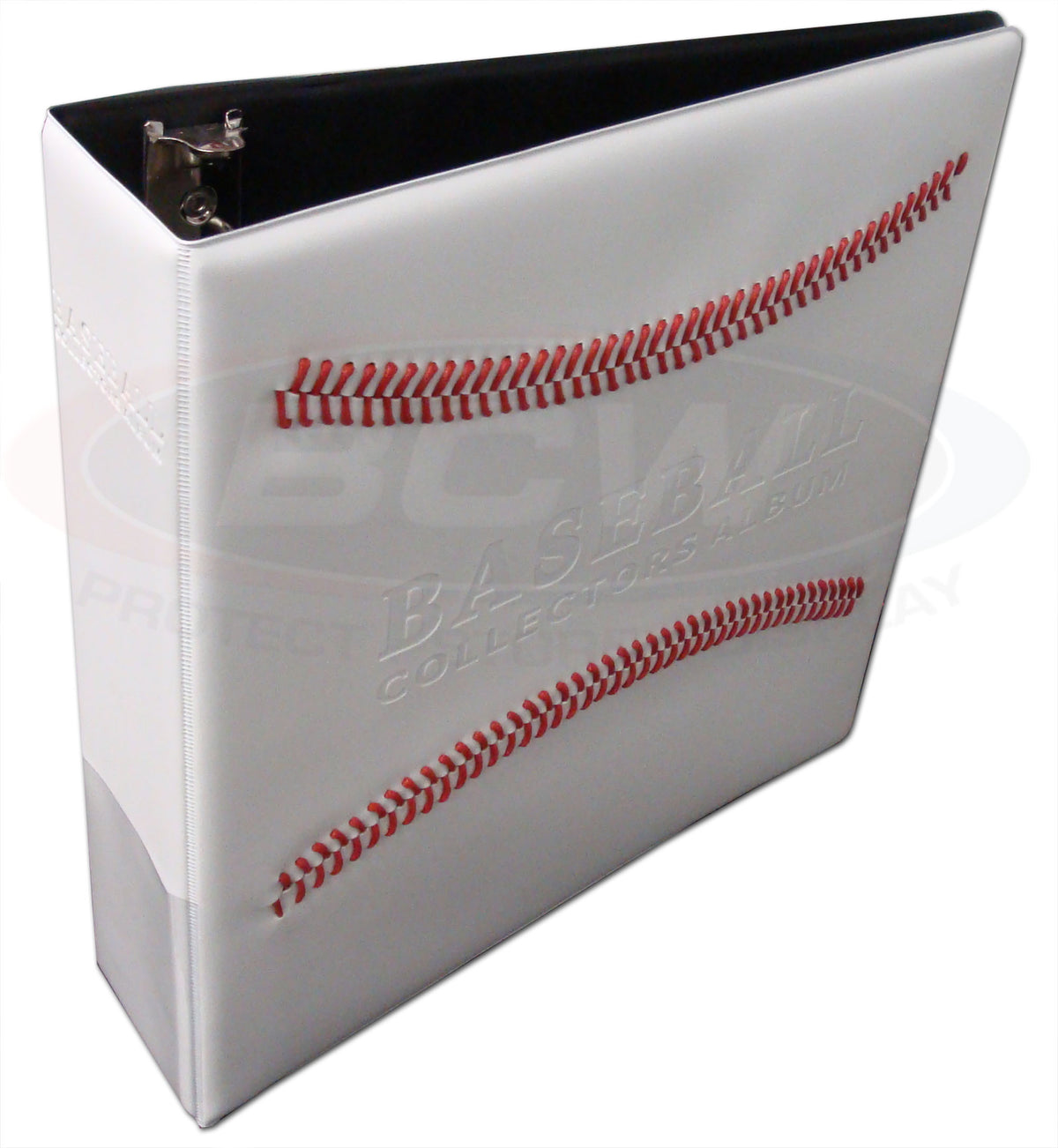 BCW 3 In. Album - Baseball Collectors Album - White – front product view