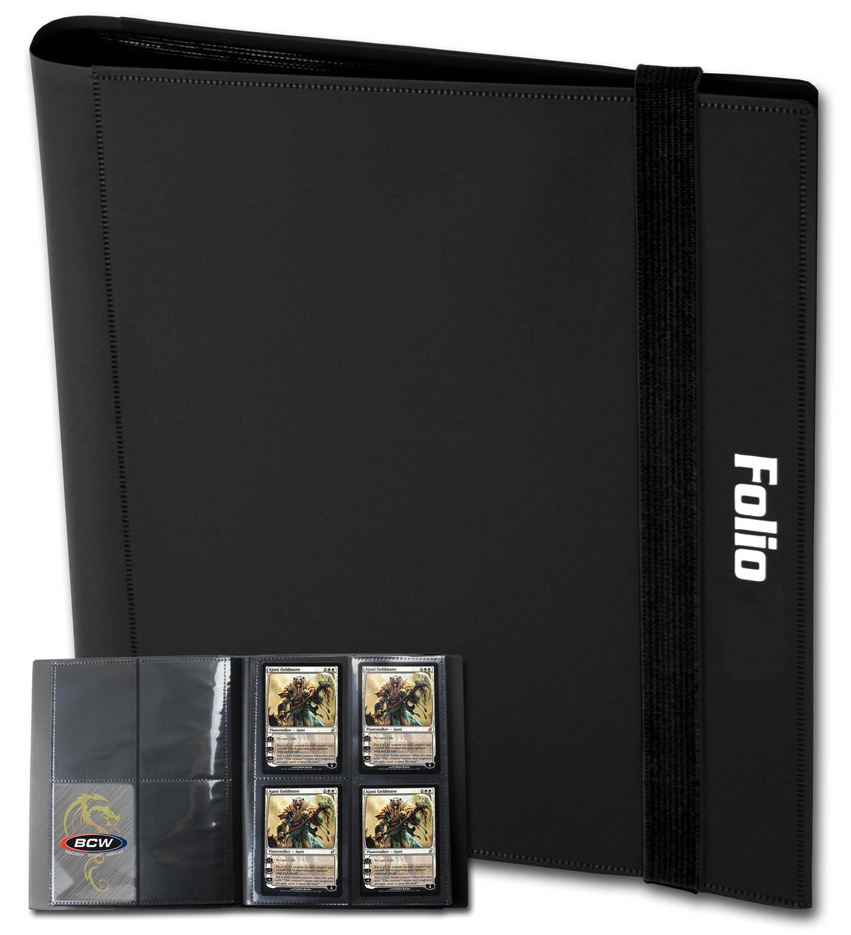 BCW Folio 4-Pocket Album - Black – front product view