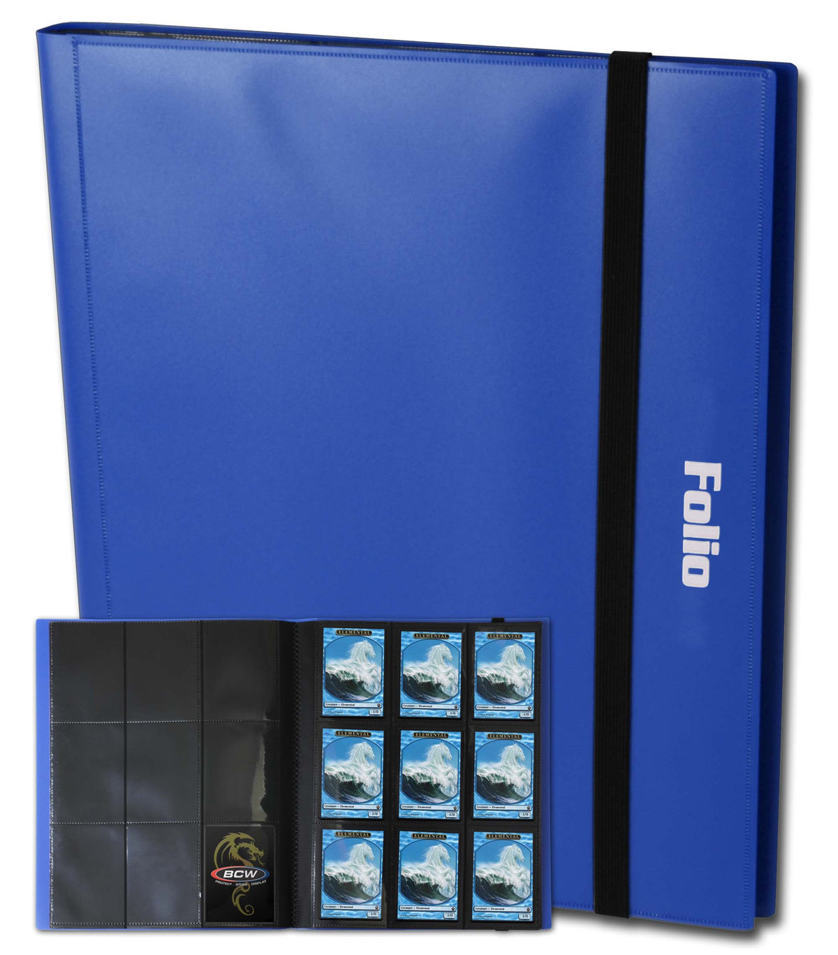 BCW Folio 9-Pocket Album - Blue – front product view