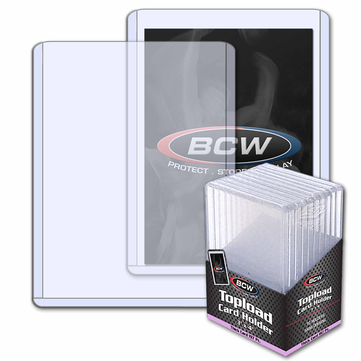 BCW 197 Pt Rigid Trading Card Protector – front product view