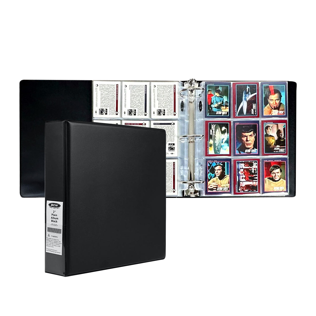 BCW 2 In. Album - Plain - Black – front product view