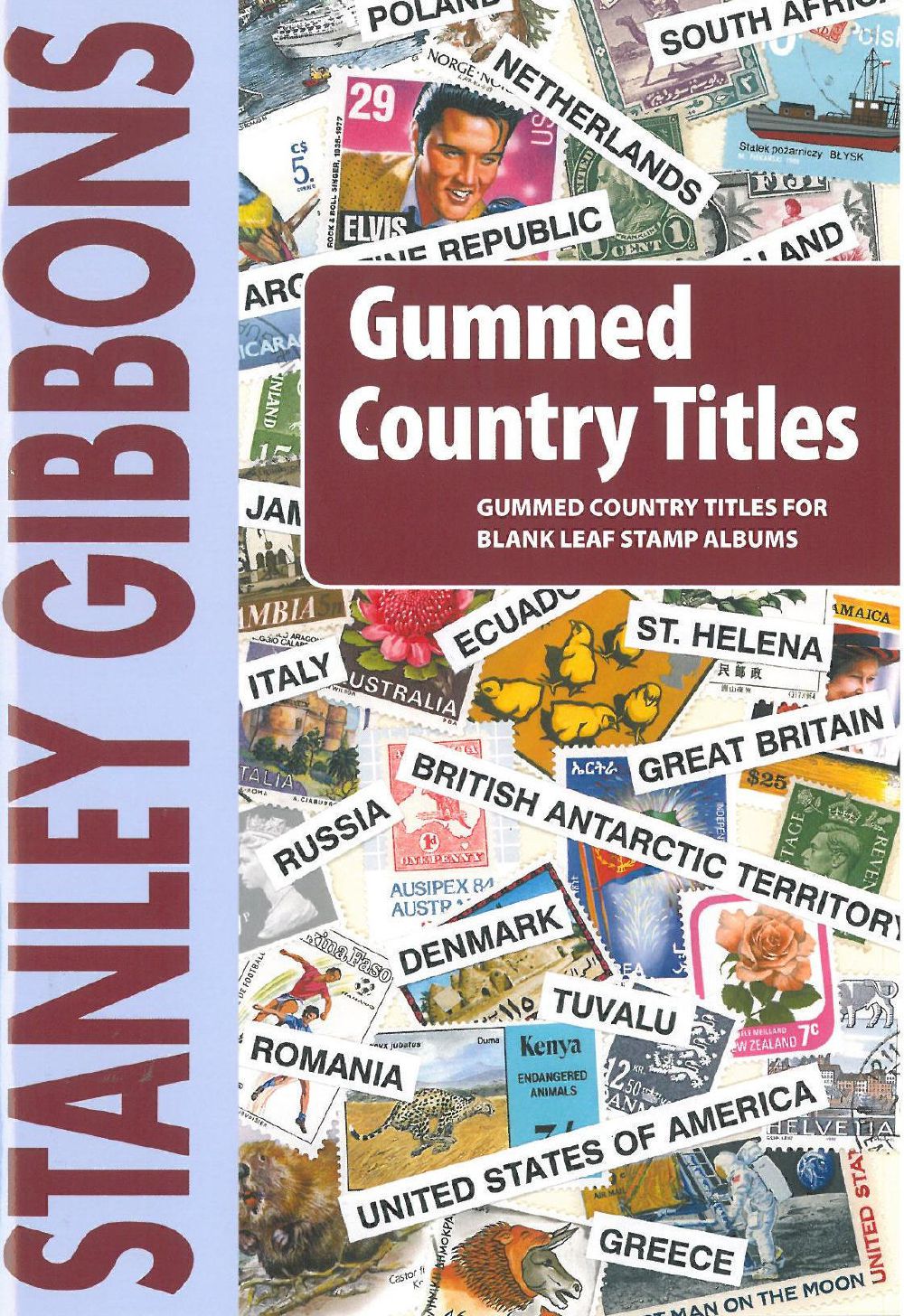 Gummed Country Titles For Stamp Albums