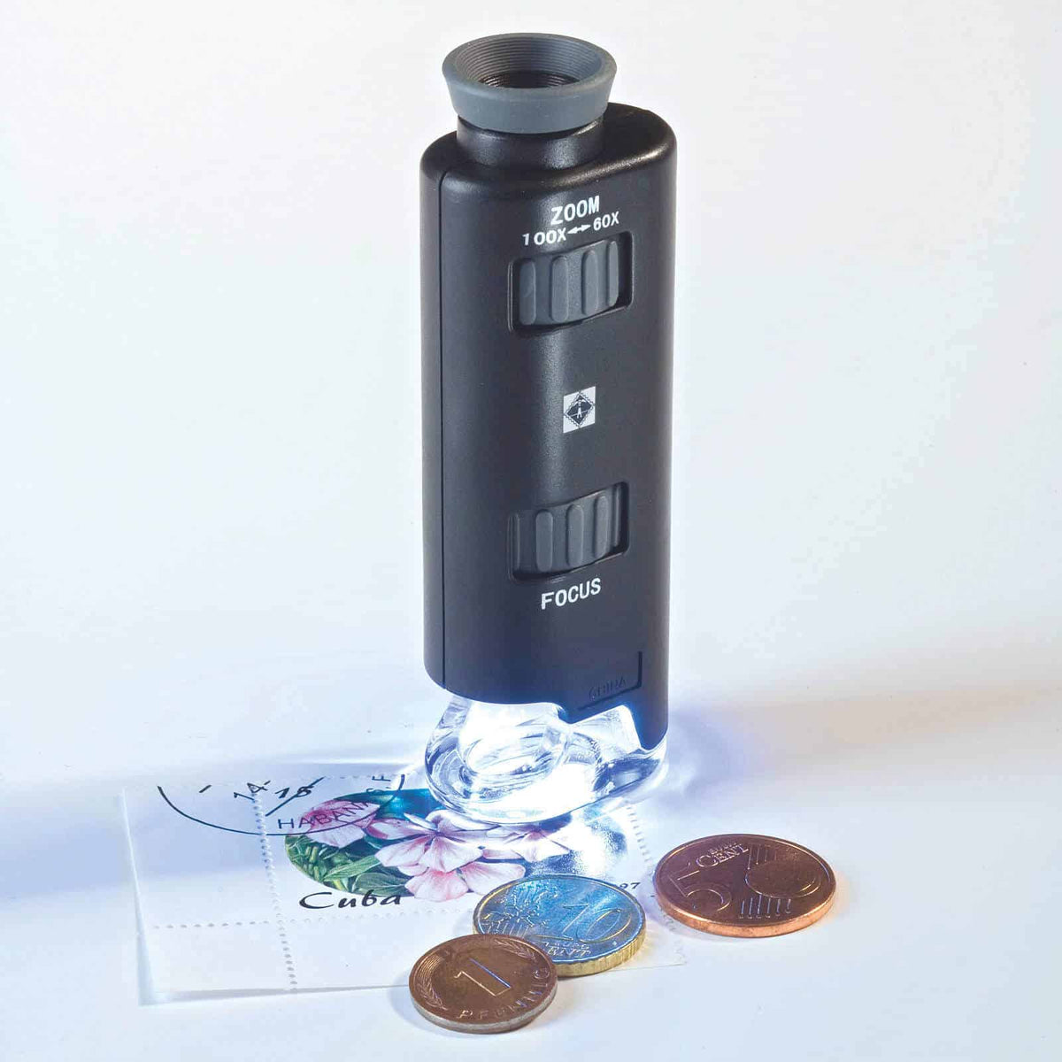 Zoom Microscope with LED, 60x-100x magnification