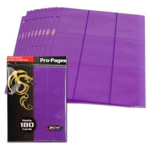 BCW Side Loading 18-Pocket Pro Pages - Purple – product image 1