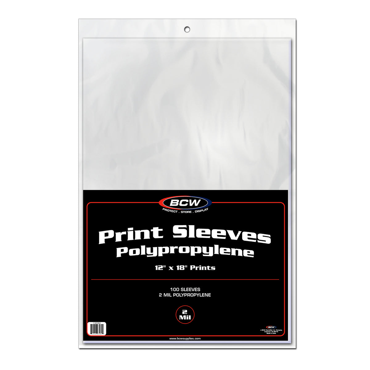 BCW 12 x 18 Photo Print Sleeves – front product view