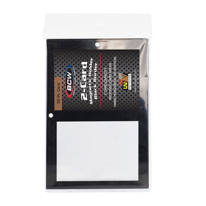 BCW Magnetic 2-Card Holder - 35pt. Black Border – front product view