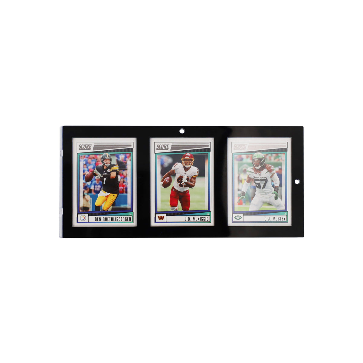 BCW Magnetic 3-Card Holder - 35pt. Black Border – front product view