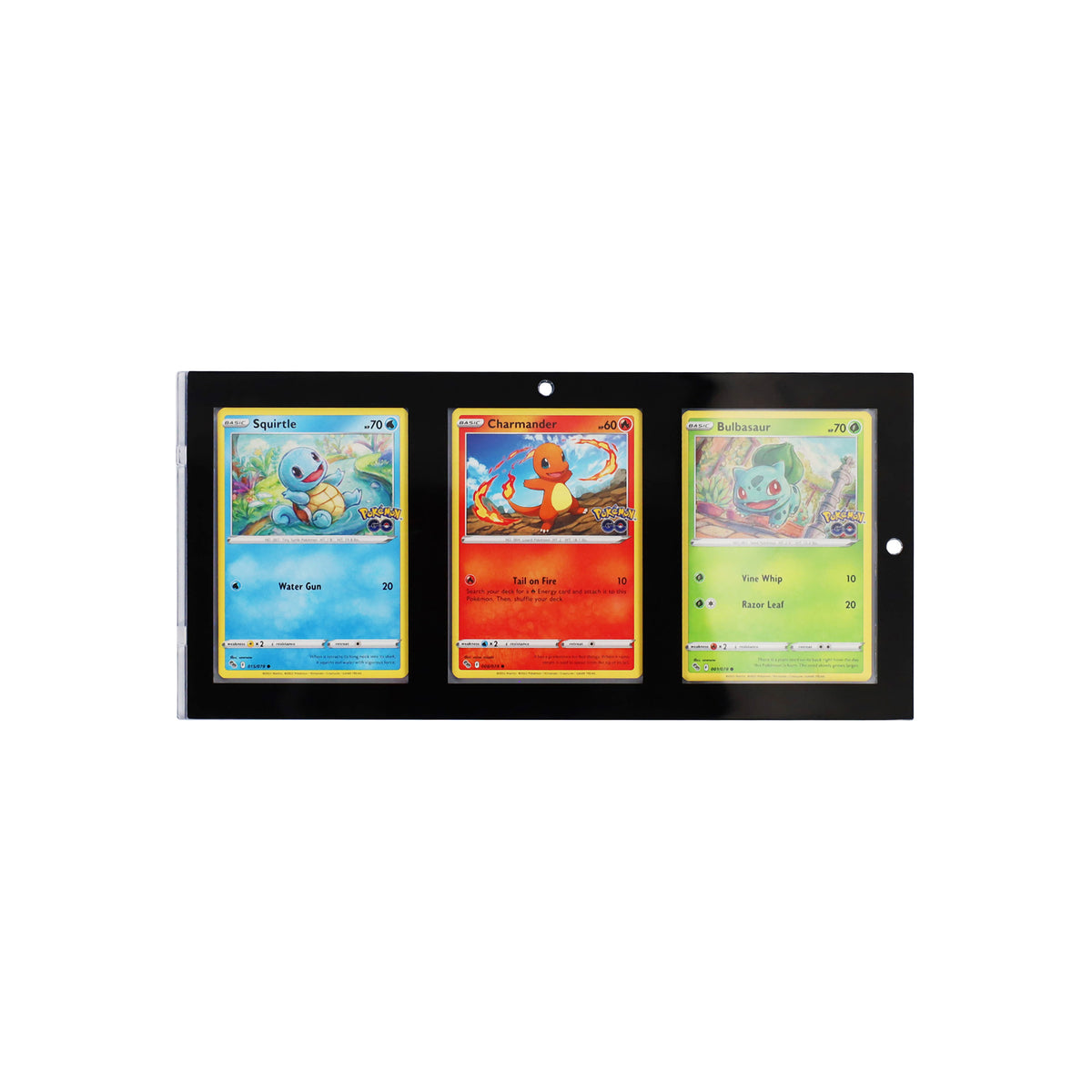 BCW Magnetic 3-Card Holder - 35pt. Black Border – front product view