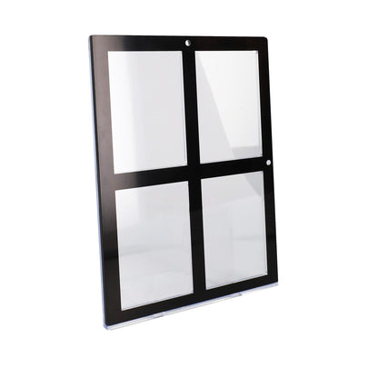 BCW Magnetic 4-Card Holder - 35pt. Black Border – angled view