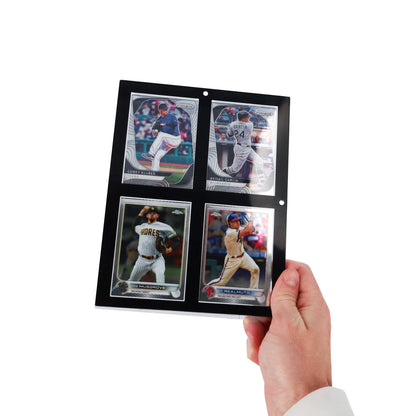 BCW Magnetic 4-Card Holder - 35pt. Black Border – in-use view