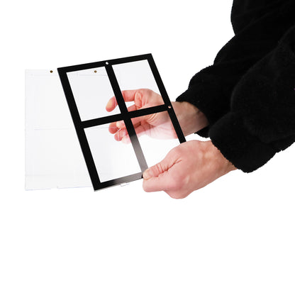 BCW Magnetic 4-Card Holder - 35pt. Black Border – in-use view