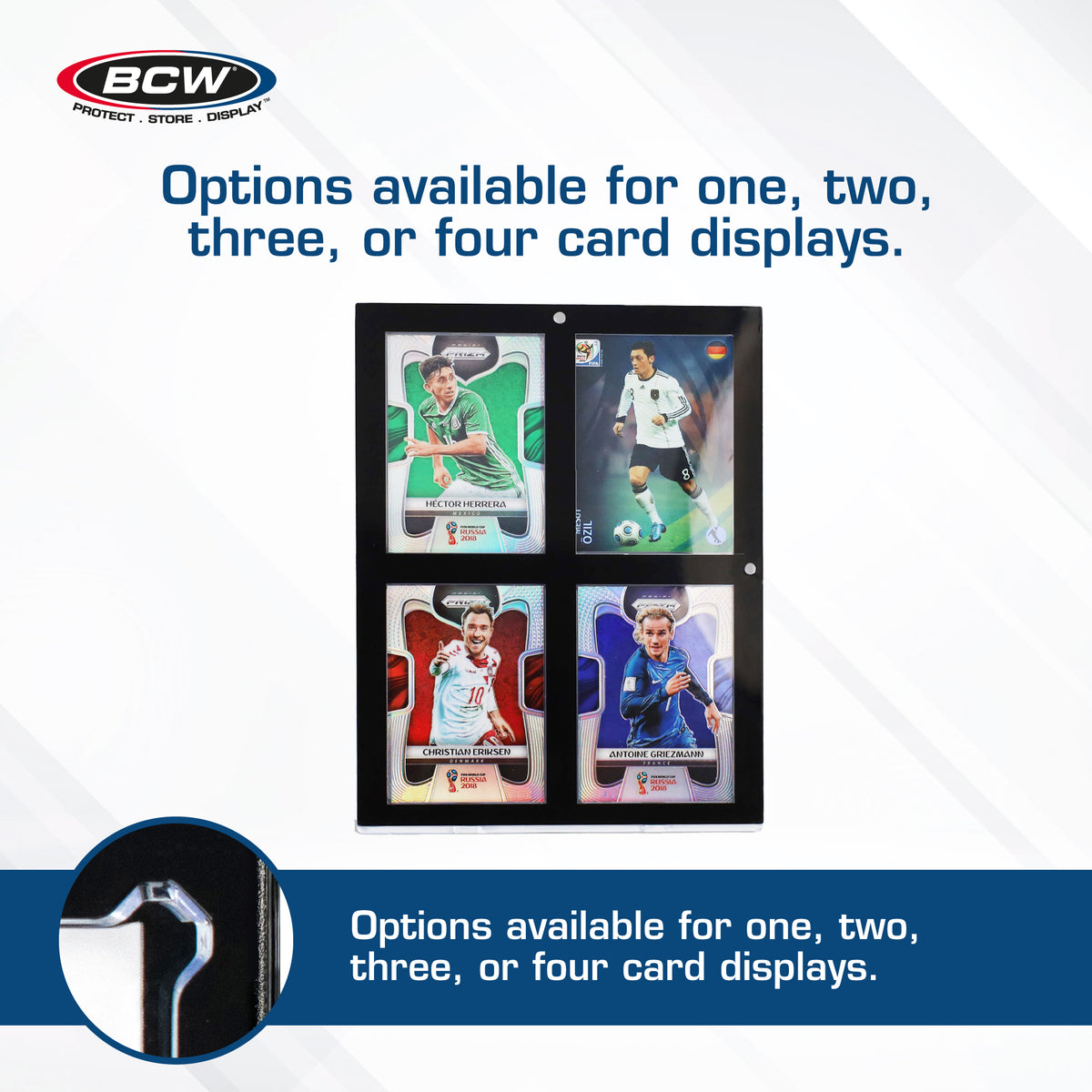 BCW Magnetic 4-Card Holder - 35pt. Black Border – dimensions and specifications