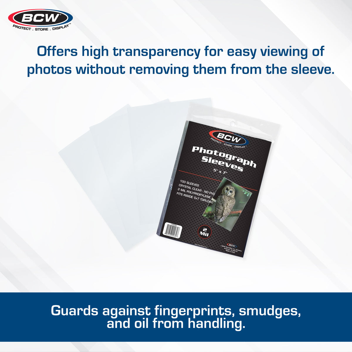 BCW product image — SKU 1-5X7SLV — 1-5X7SLV_Info 1.jpg