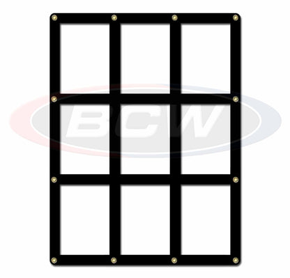 BCW 9 Card Screwdown Holder - Black Border – front product view