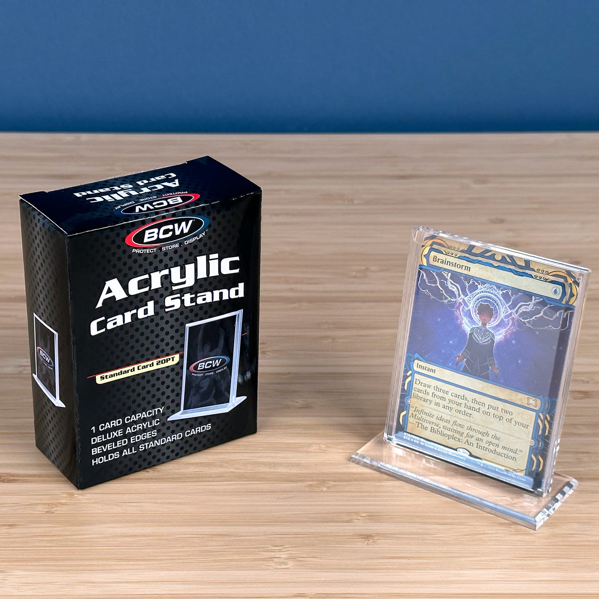 BCW Acrylic Card Stand - Vertical – front product view