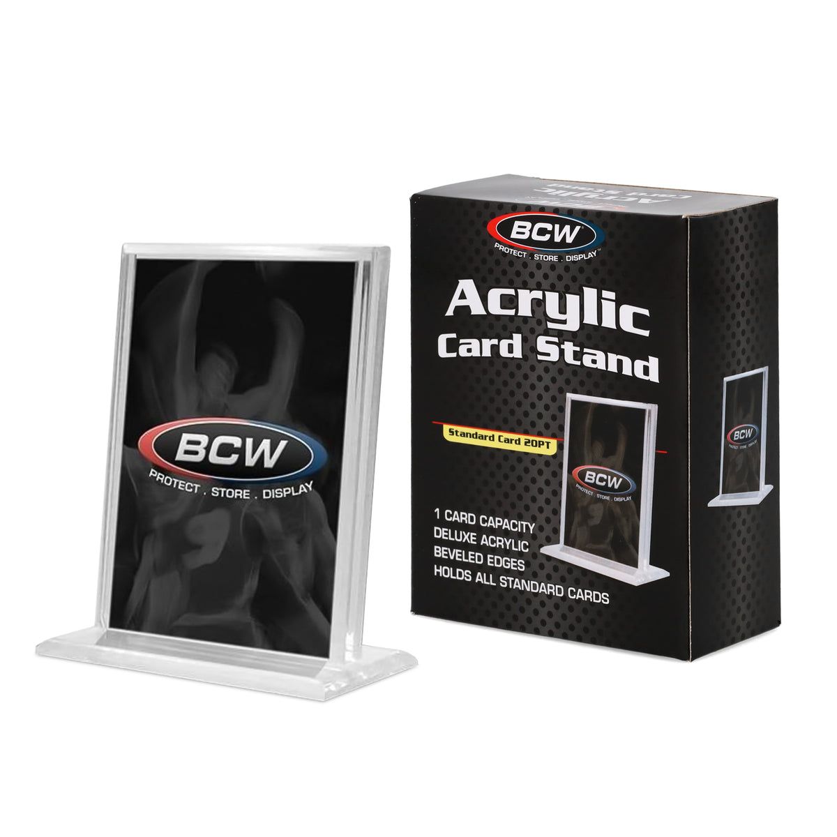 BCW Acrylic Card Stand - Vertical – front product view