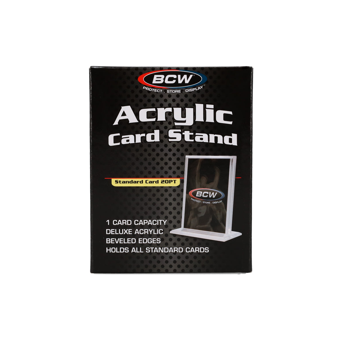 BCW Acrylic Card Stand - Vertical – front product view