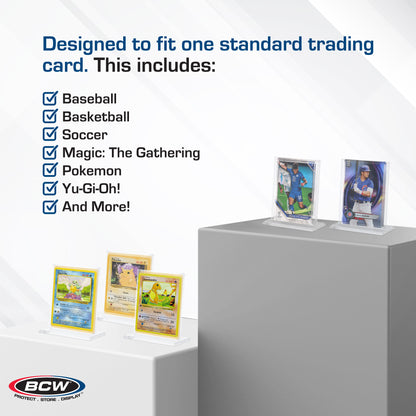 BCW Acrylic Card Stand - Vertical – dimensions and specifications