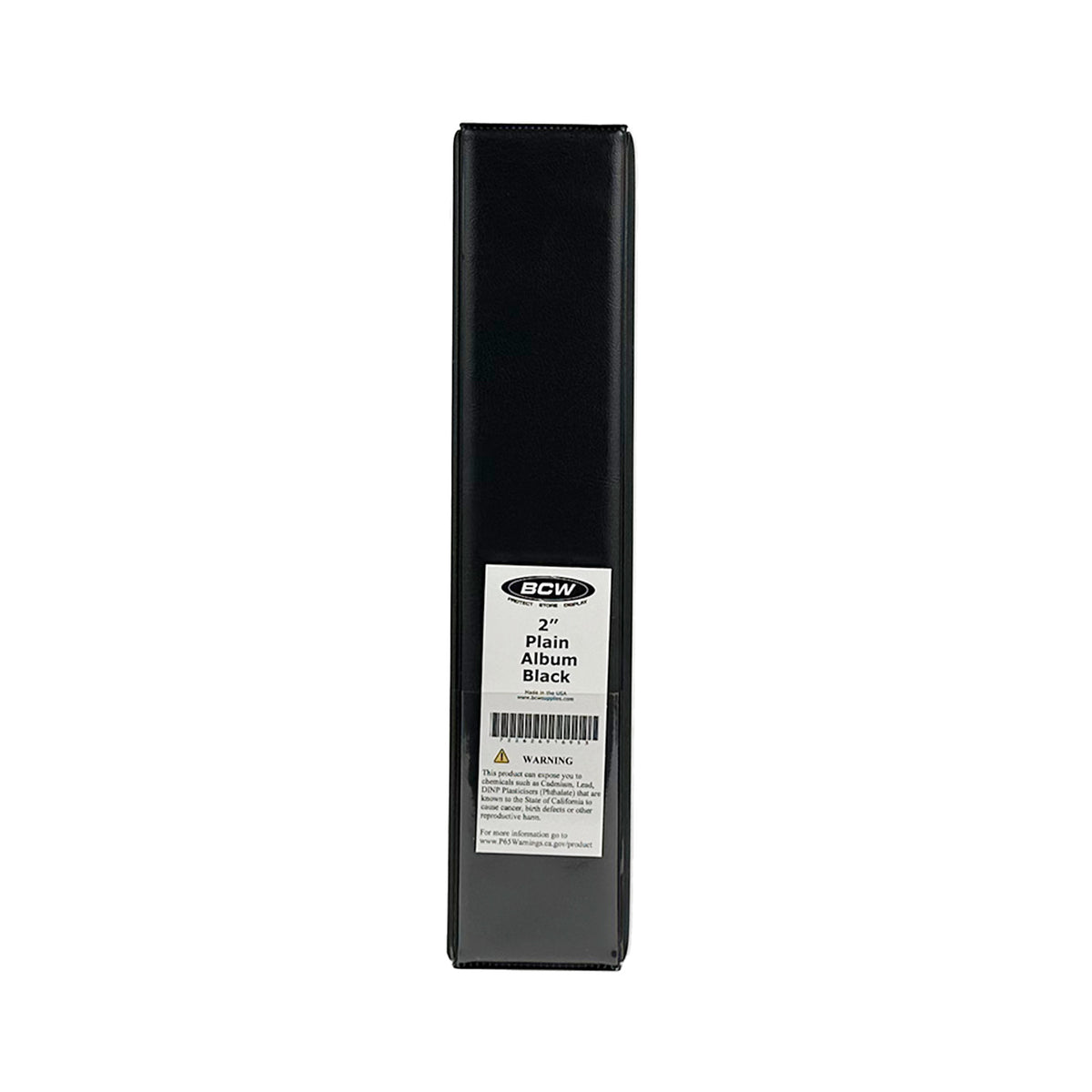 BCW 2 In. Album - Plain - Black – front product view