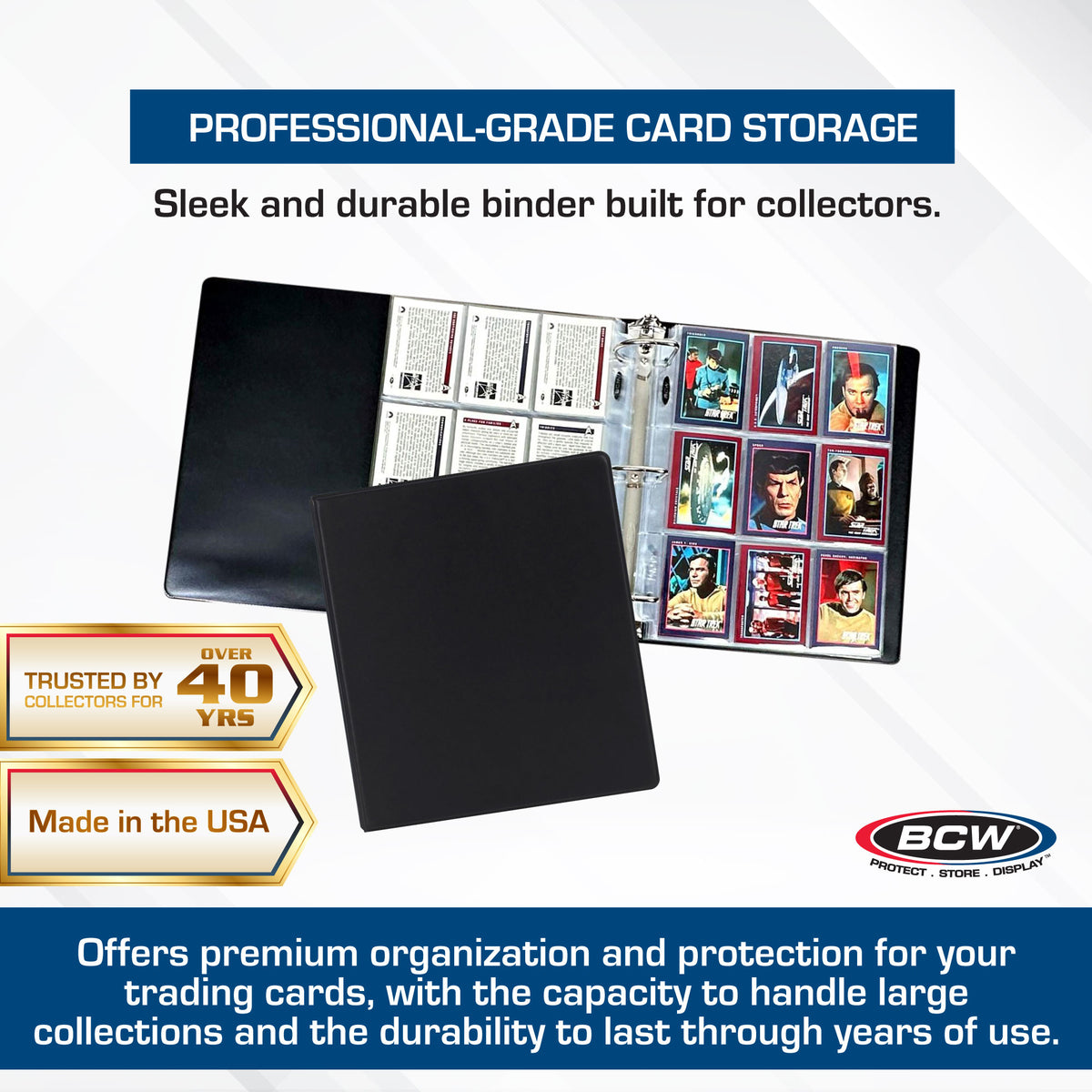 BCW 2 In. Album - Plain - Black – dimensions and specifications