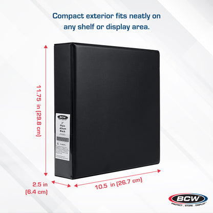 BCW 2 In. Album - Plain - Black – dimensions and specifications