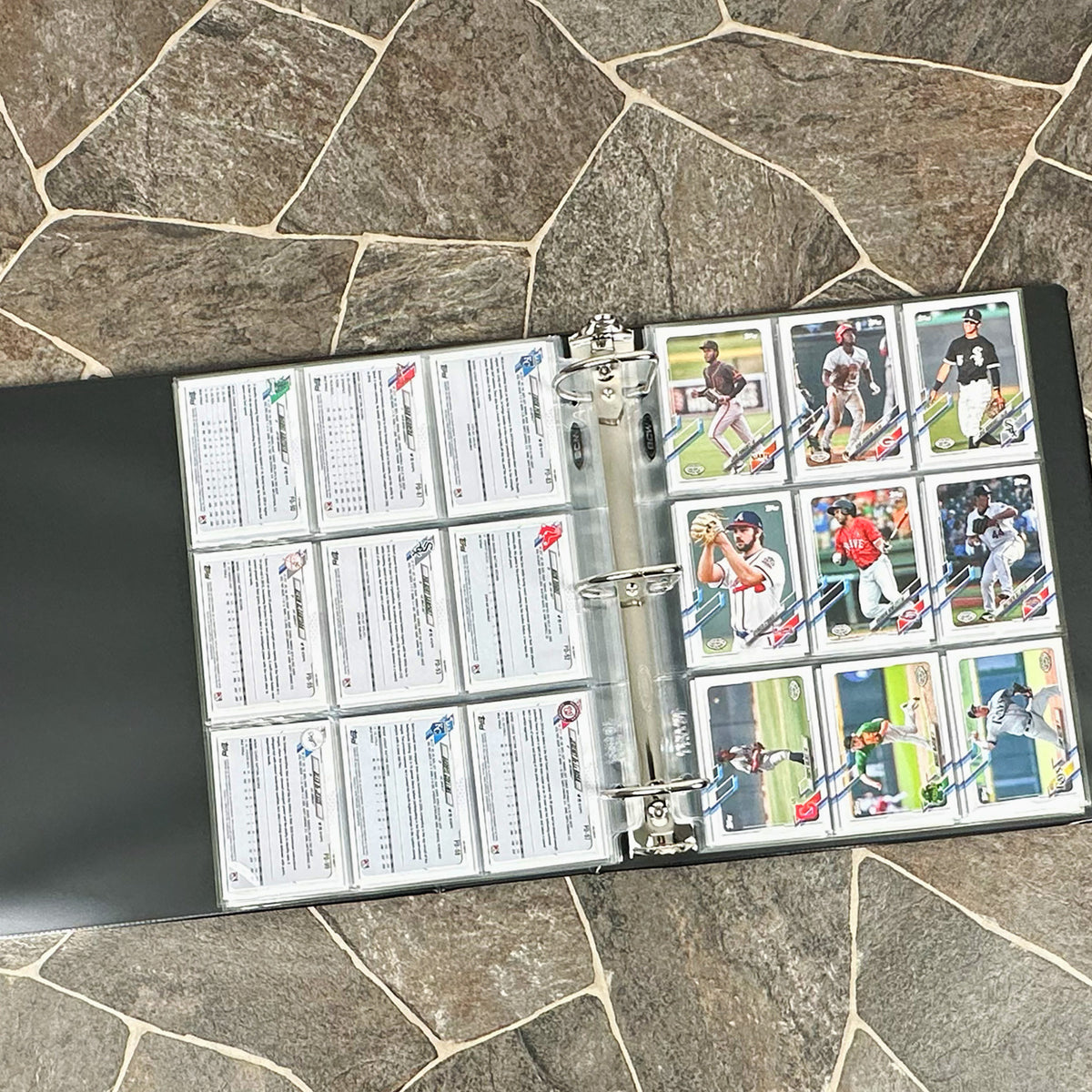BCW 3 In. Album - Baseball - Black – front product view