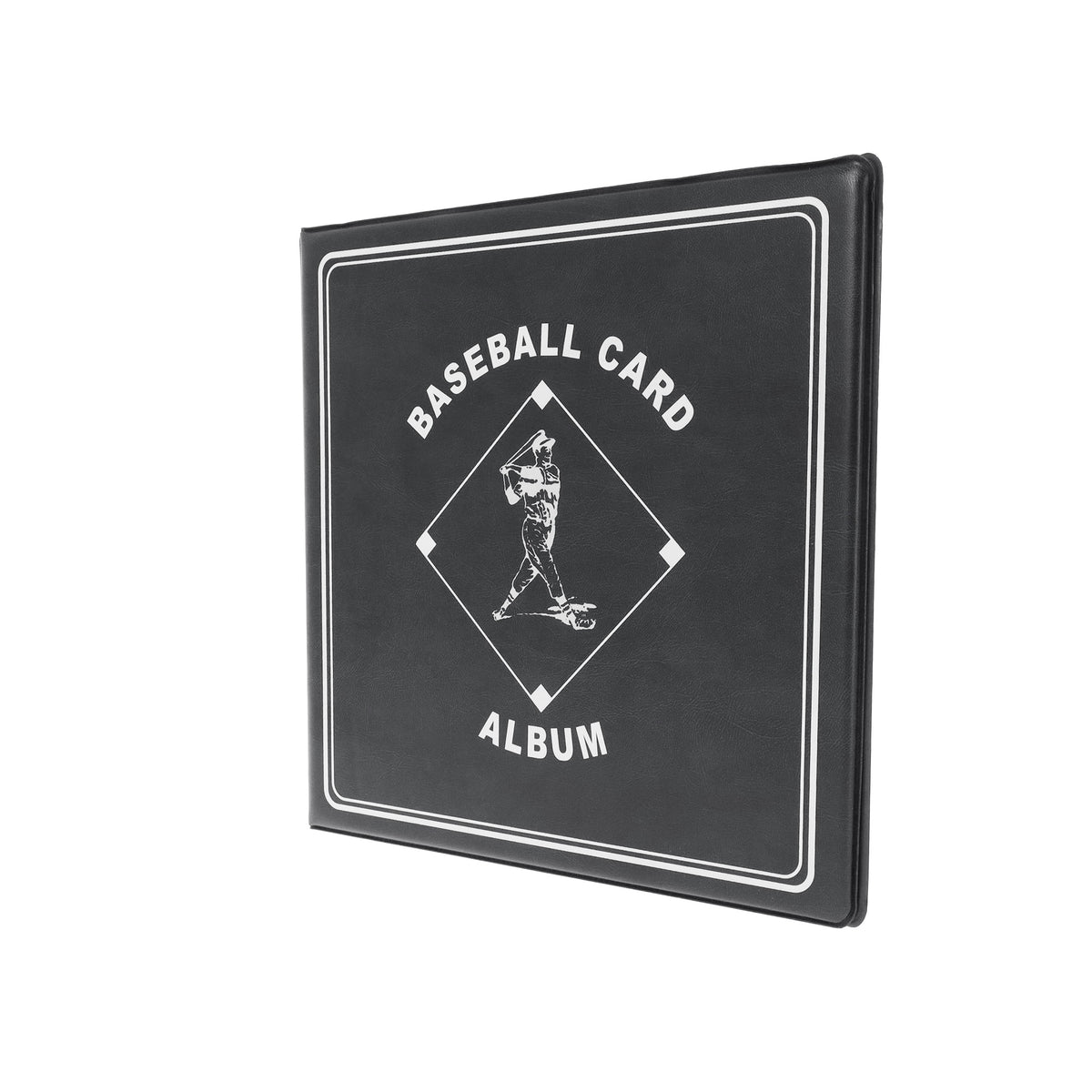 BCW 3 In. Album - Baseball - Black – angled view