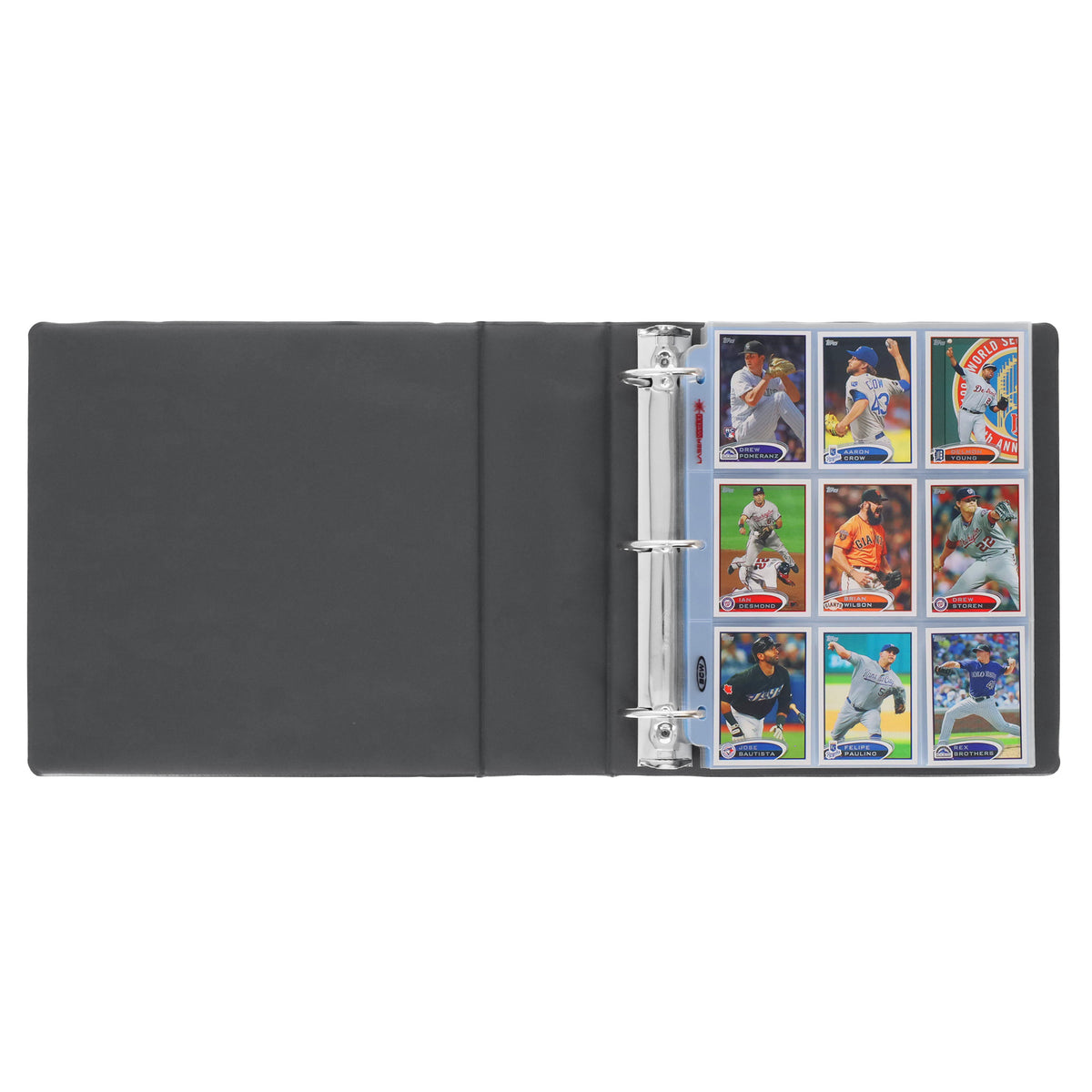 BCW 3 In. Album - Baseball - Black – open view