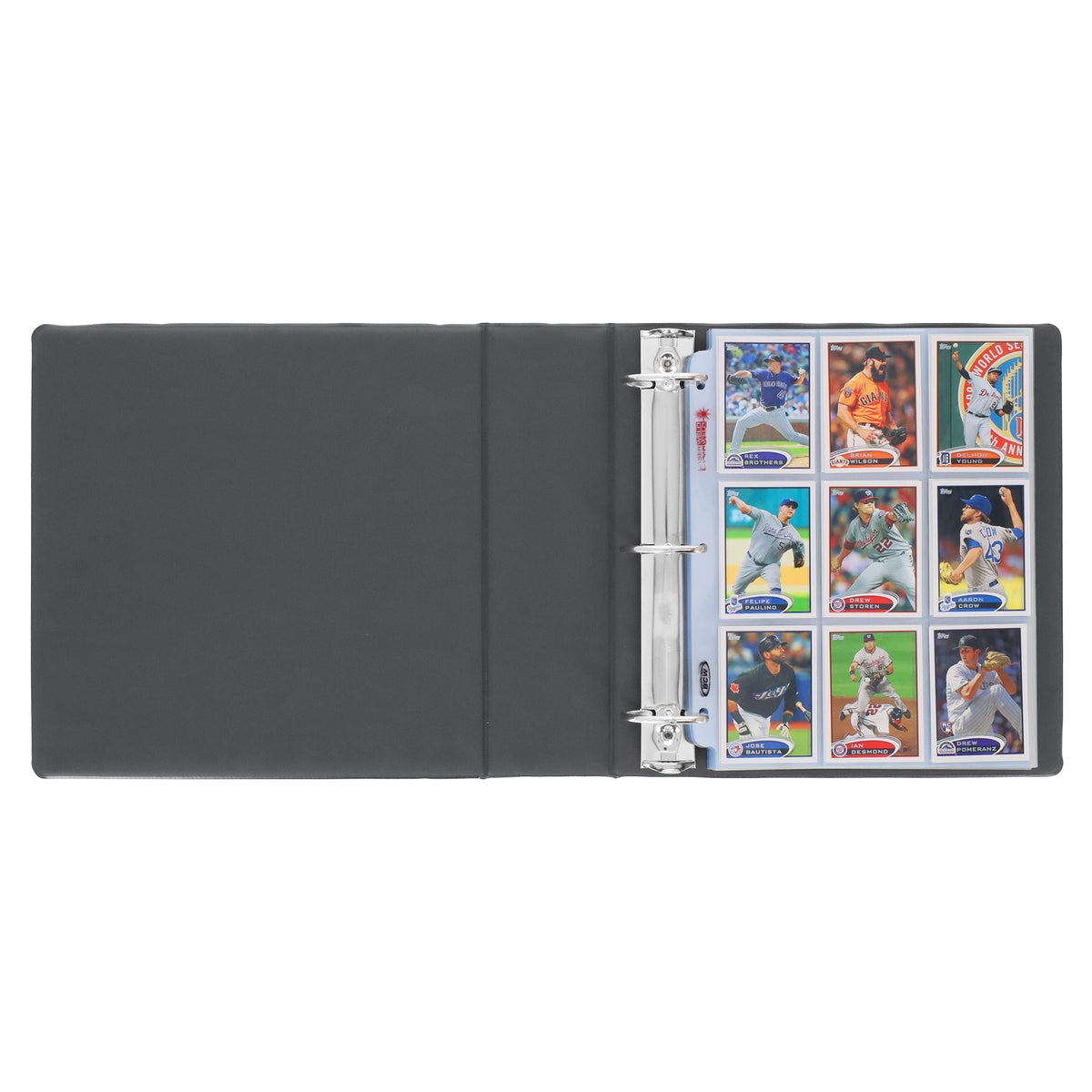 BCW 3 In. Album - Baseball - Black – open view