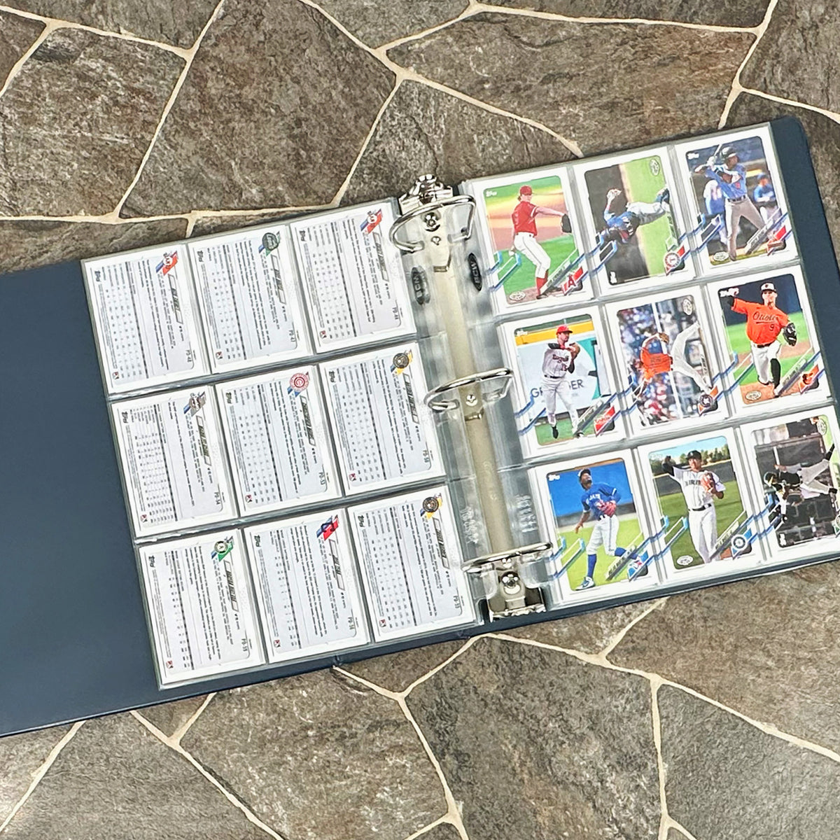 BCW 3 In. Album - Baseball - Blue – front product view