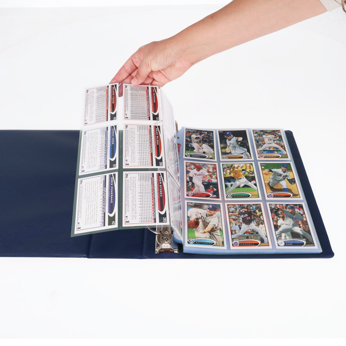 BCW 3 In. Album - Baseball - Blue – in-use view