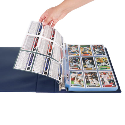 BCW 3 In. Album - Baseball - Blue – in-use view