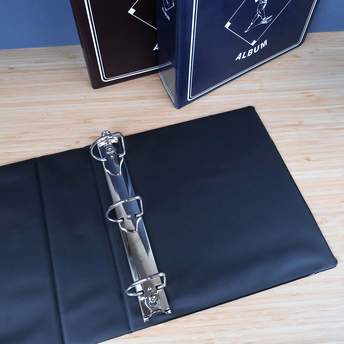 BCW 3 In. Album - Baseball - Black – in-use view