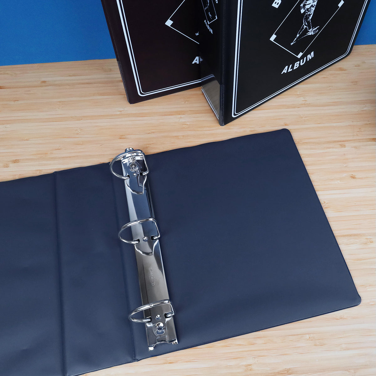 BCW 3 In. Album - Baseball - Blue – in-use view