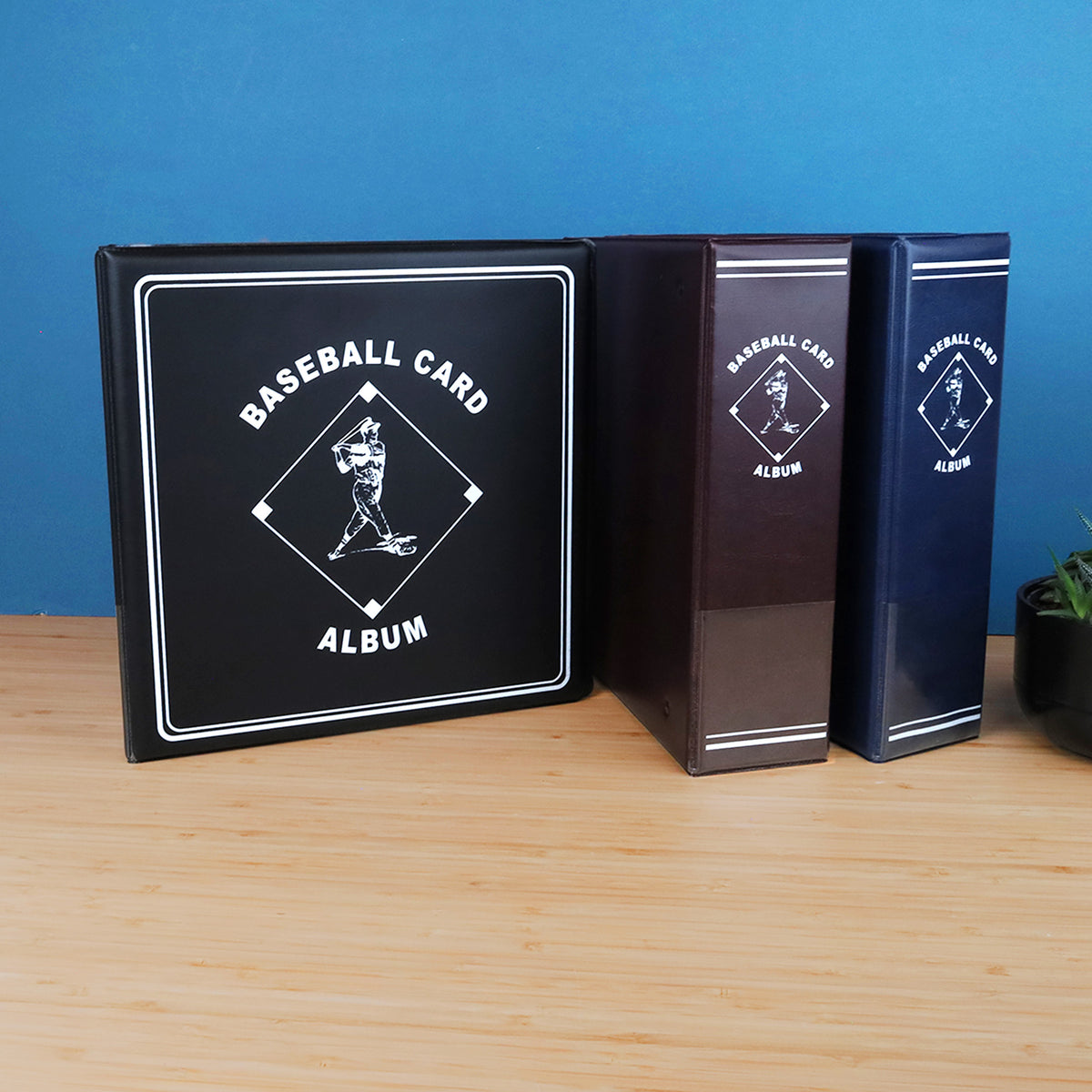 BCW 3 In. Album - Baseball - Black – in-use view