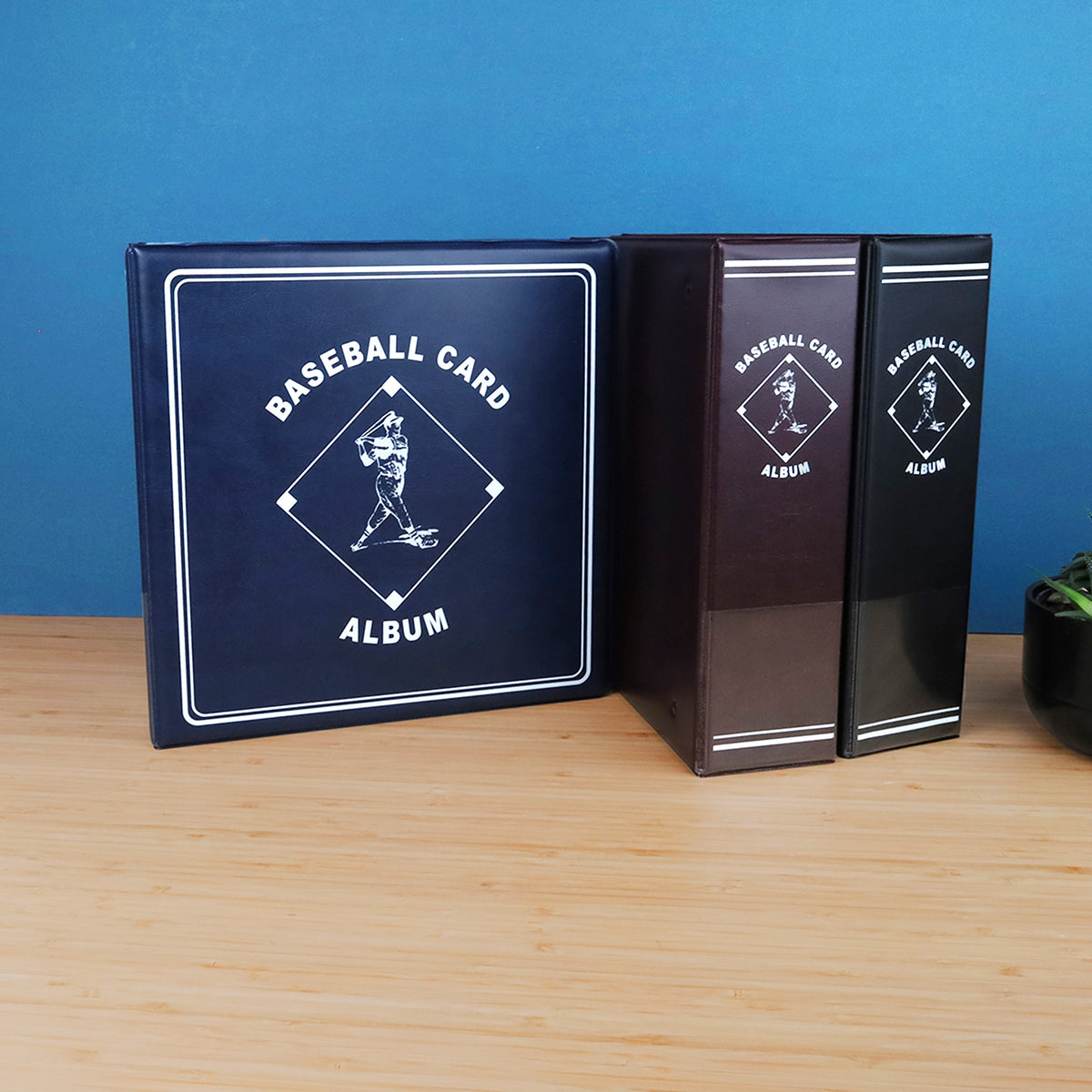 BCW 3 In. Album - Baseball - Blue – in-use view