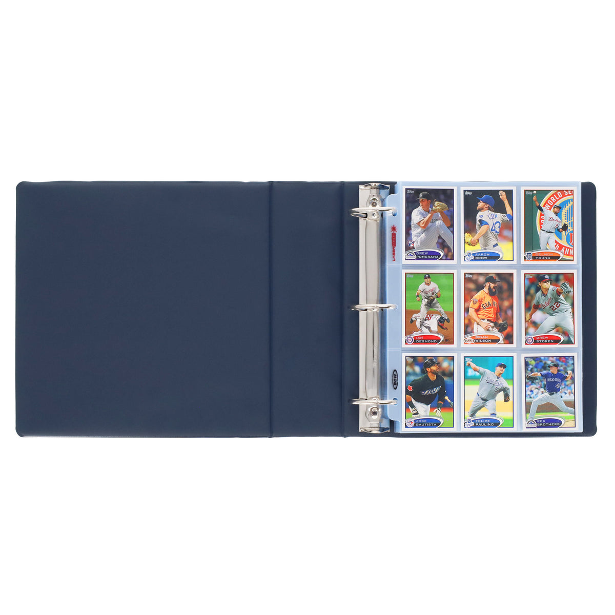 BCW 3 In. Album - Baseball - Blue – open view
