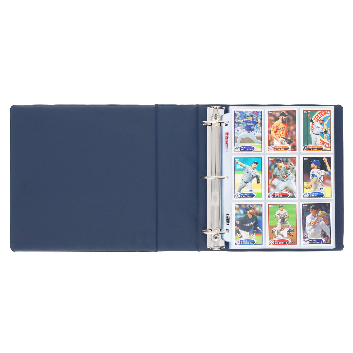 BCW 3 In. Album - Baseball - Blue – open view