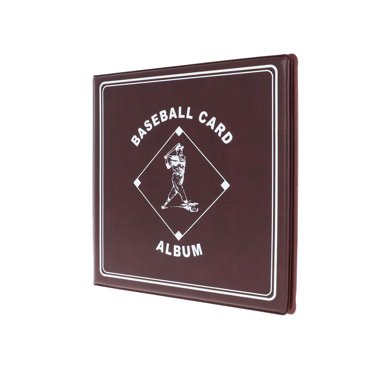 BCW 3 In. Album - Baseball - Burgundy – angled view