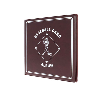 BCW 3 In. Album - Baseball - Burgundy – angled view