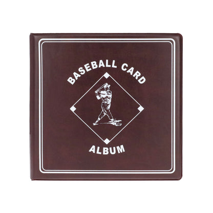 BCW 3 In. Album - Baseball - Burgundy – front product view