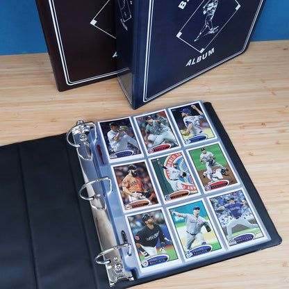 BCW 3 In. Album - Baseball - Black – in-use view