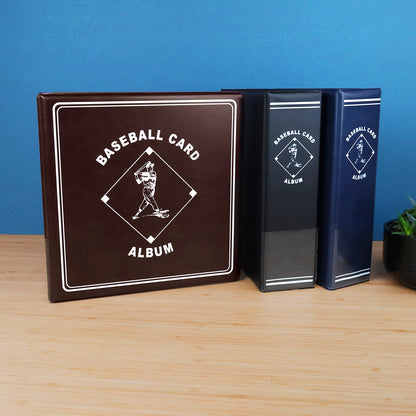 BCW 3 In. Album - Baseball - Burgundy – in-use view
