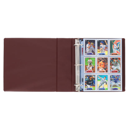 BCW 3 In. Album - Baseball - Burgundy – open view