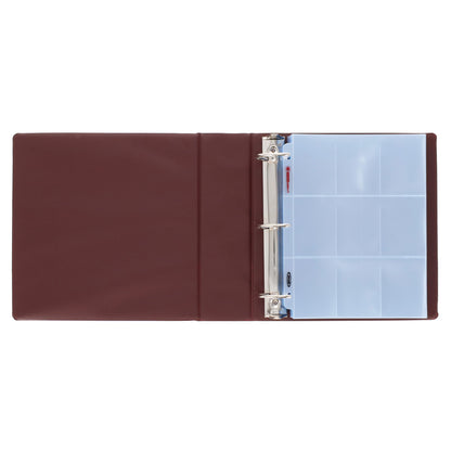 BCW 3 In. Album - Baseball - Burgundy – open view