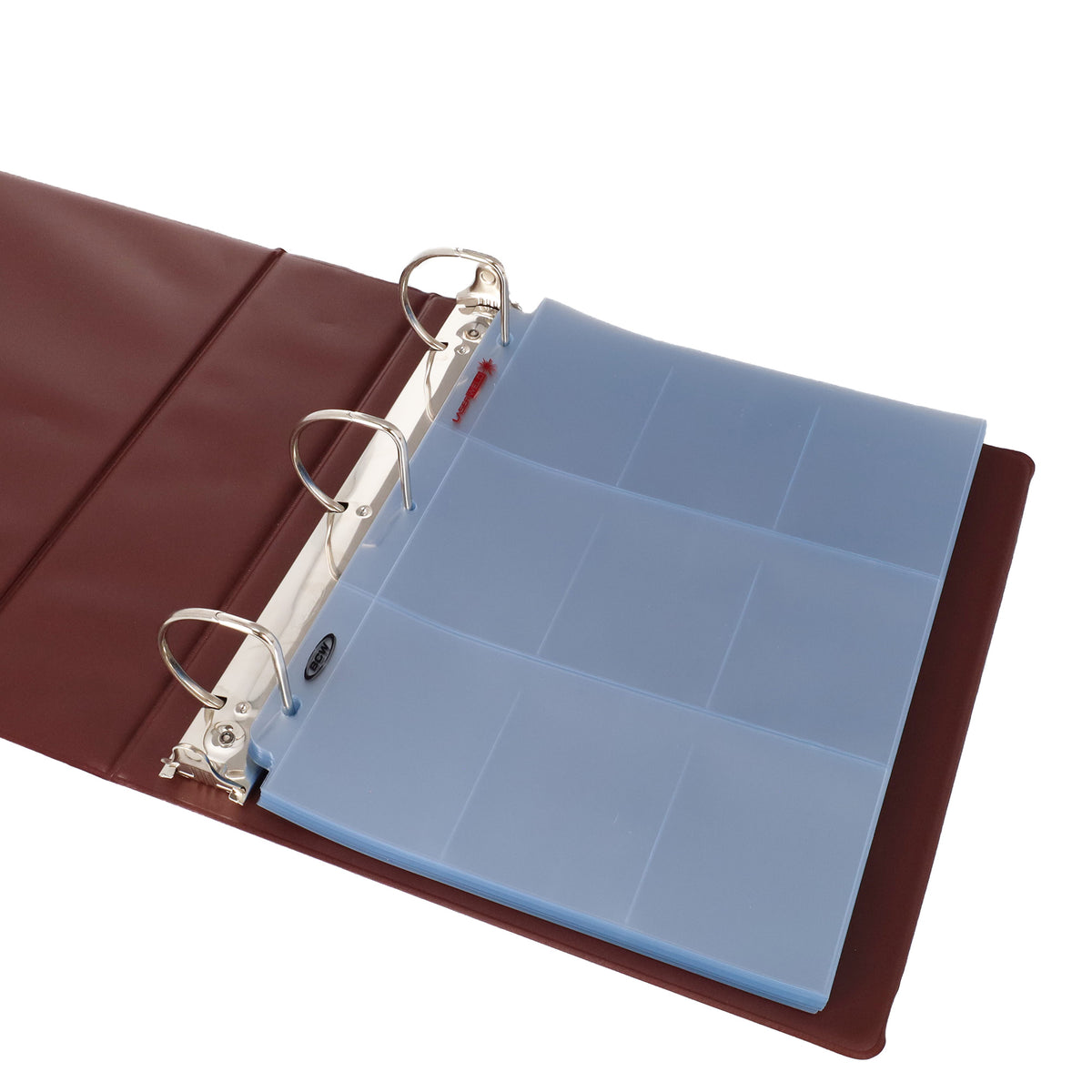 BCW 3 In. Album - Baseball - Burgundy – angled view