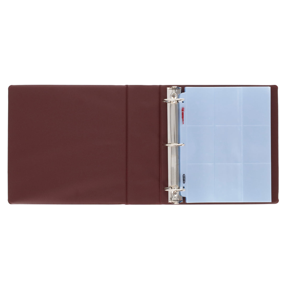 BCW 3 In. Album - Baseball - Burgundy – open view