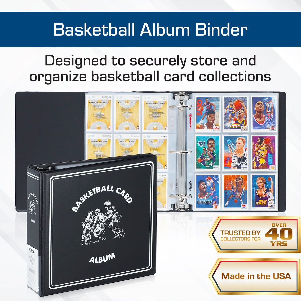 BCW 3 In. Album - Basketball - Black – dimensions and specifications