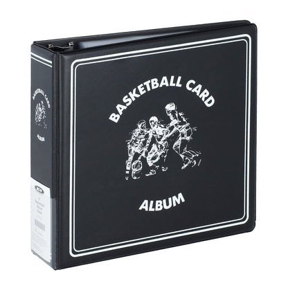 BCW 3 In. Album - Basketball - Black – angled view
