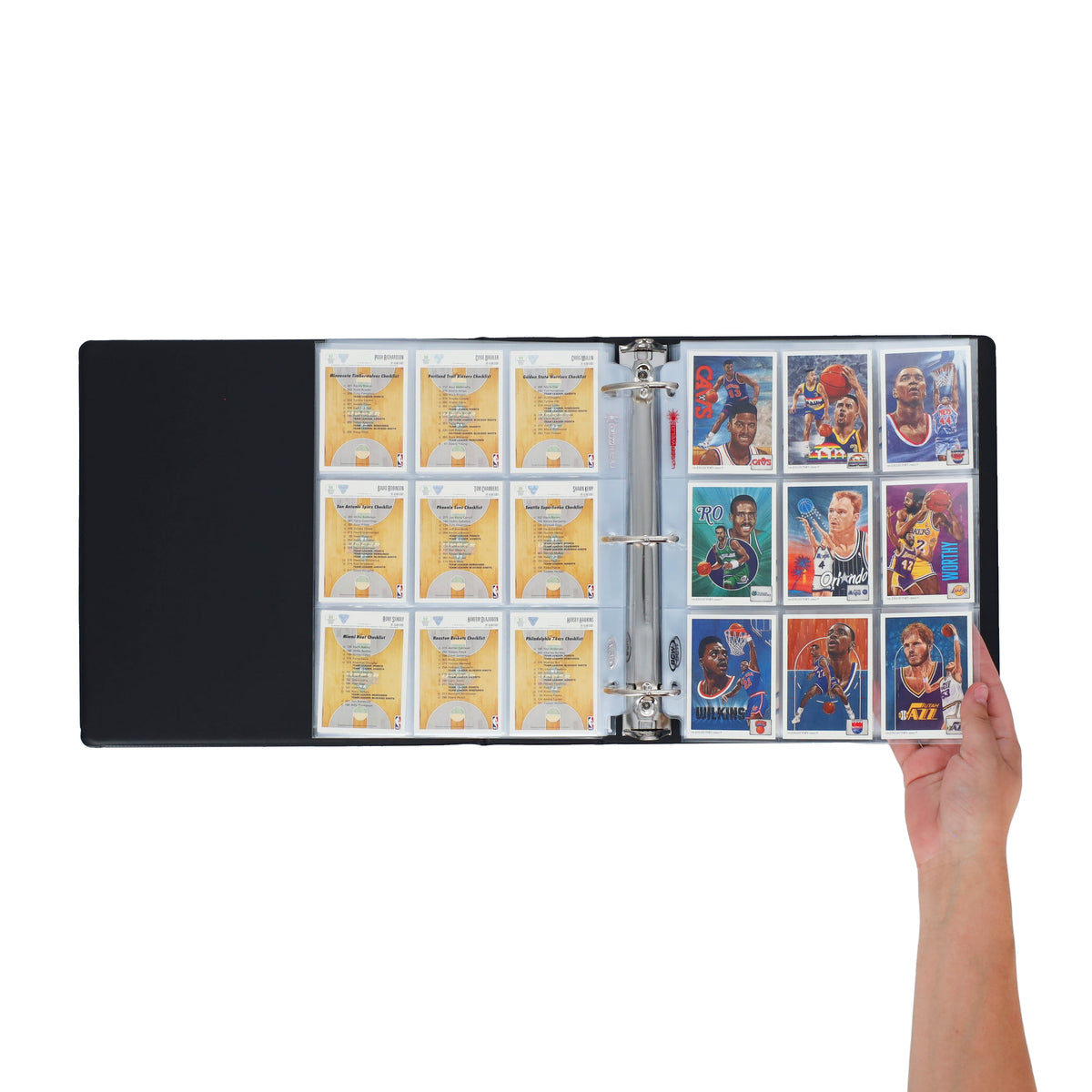 BCW 3 In. Album - Basketball - Black – in-use view